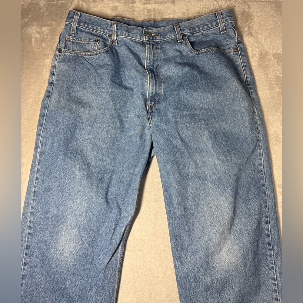 Vintage Levi’s Men’s Relaxed Straight Leg 100% Cotton Zip Fly Blue Jeans 40x30 - Picture 5 of 16